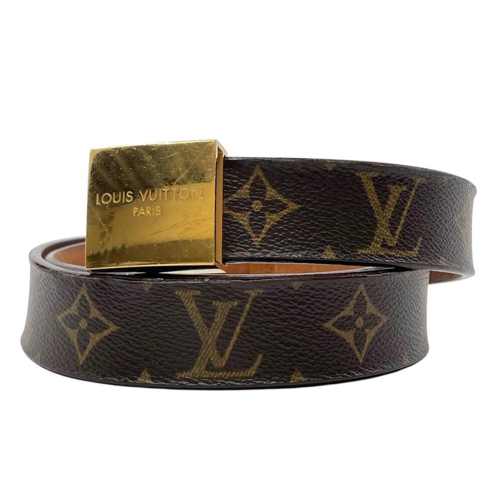LOUIS VUITTON Ceinture Carre Monogram Belt Brown